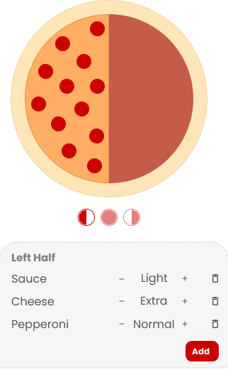 Giggify Custom Pizza Builder Example